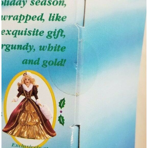 VTG 1996 Holidays SPECIAL EDITION Barbie Doll 15646 Red Gold Faux Fur Trim Hat - Picture 8 of 12